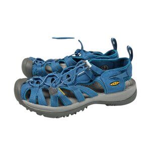 Keen Whisper Sandals,Closed Toe, Hiking, Outdoor, Gorpcore, Waterproof, Blue,9.5